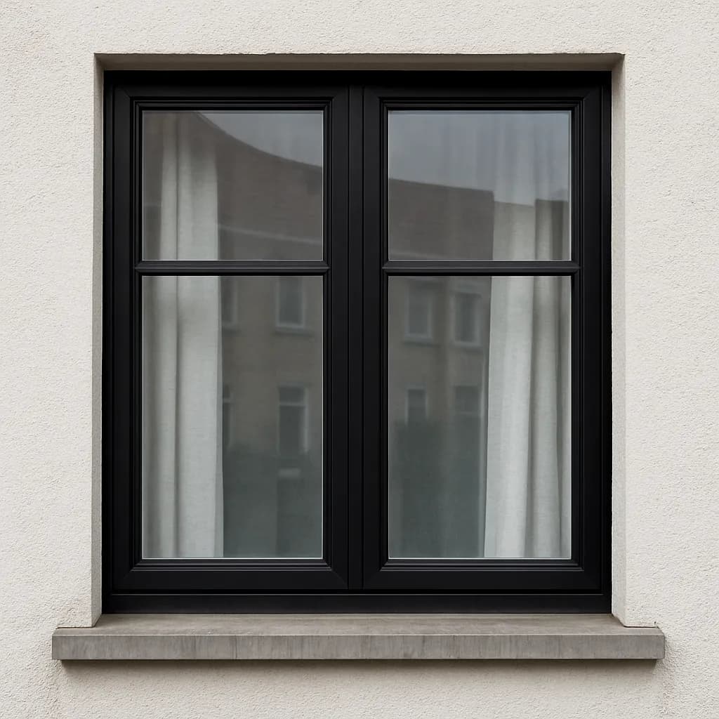 Binnenkozijnen na het wrappen in mat zwart